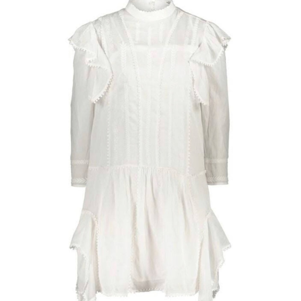 Isabel  Marant Etolie White Alba Embroidered Dress
